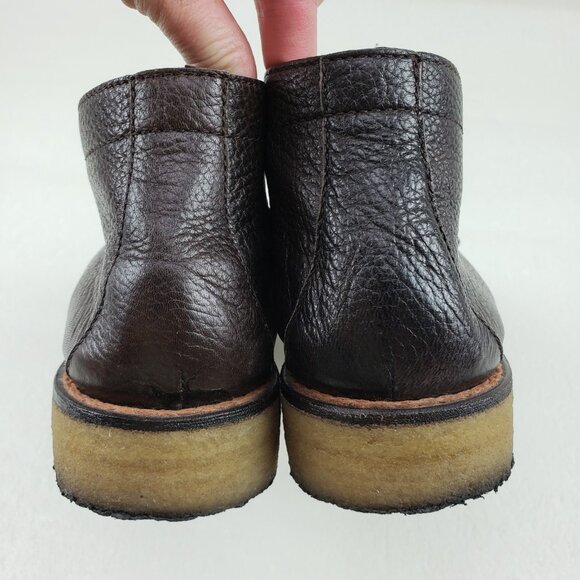 Taft Brown Leather Chukka Boot Mens 9 EU 42 Lace Up Gum Sole Shoe Handmade Spain - Picture 10 of 15